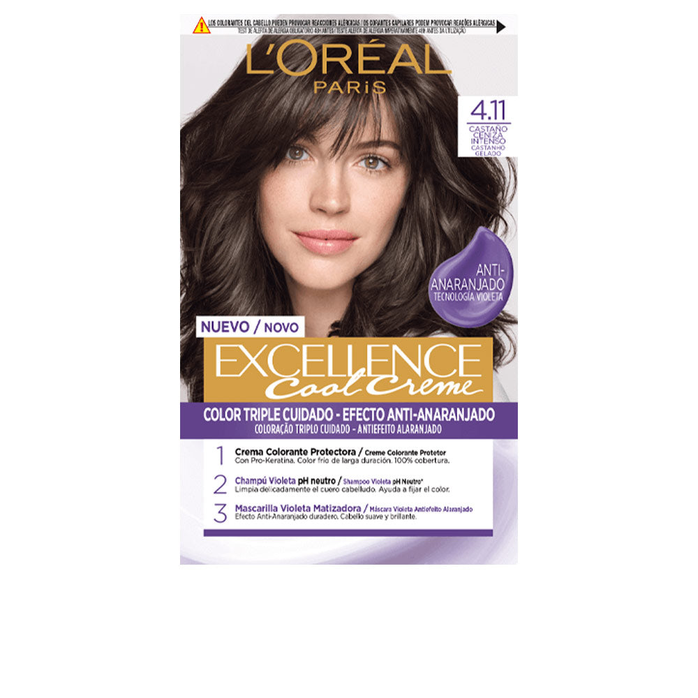 L'Oréal Paris Excellence Cool Creme 4.11 Castanho Cinza Intenso