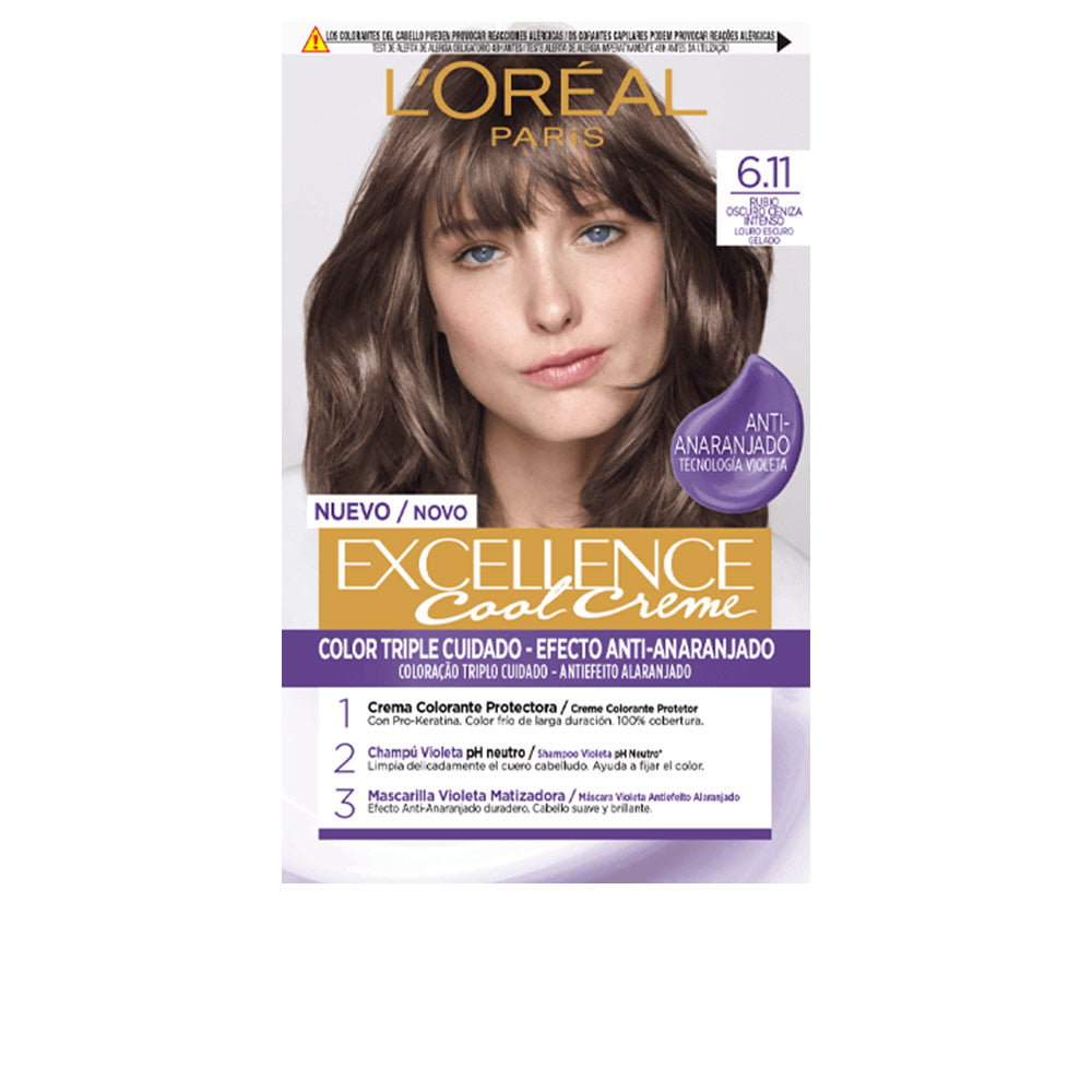 L'Oréal Paris Excellence Cool Creme 6.11 Louro Escuro Cinza Intenso