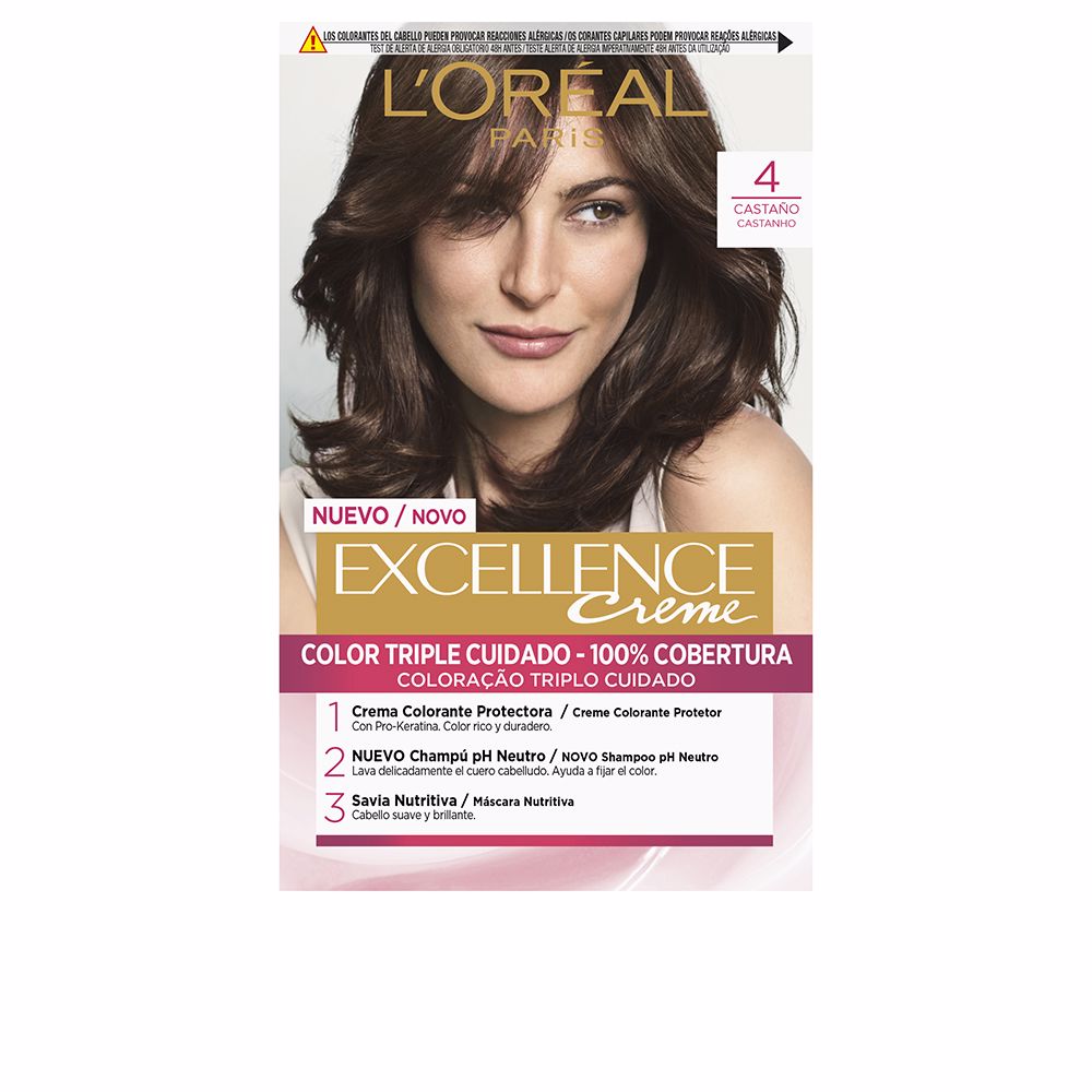 L'Oréal Paris Excellence Creme Coloração 4 Castanho 192ml