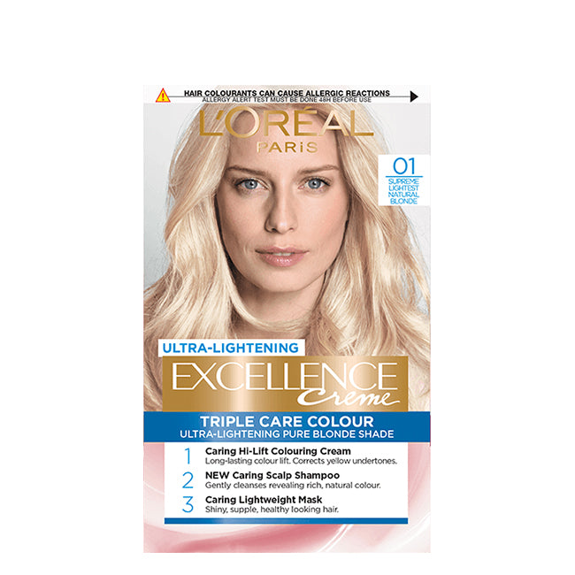 L'Oréal Paris Excellence Creme Coloração 01 Loiro Ultra Claro Natural