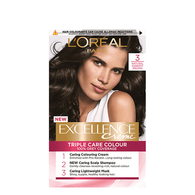 L'Oréal Paris Excellence Creme Coloração 3 Castanho Escuro