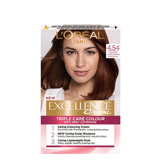 L'Oréal Paris Excellence Crème Coloração 4.54 Castanho Acajou Acobreado