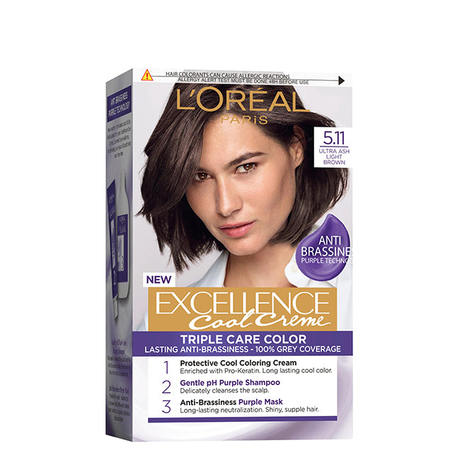 L'Oréal Paris Excellence Creme Coloração 5.11 Castanho Claro Gelado