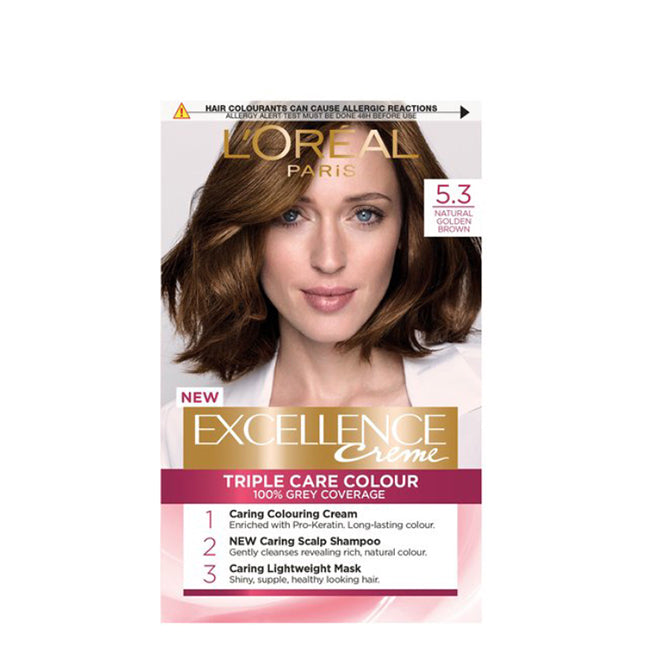 L'Oréal Paris Excellence Creme Coloração 5.3 Castanho Claro Dourado