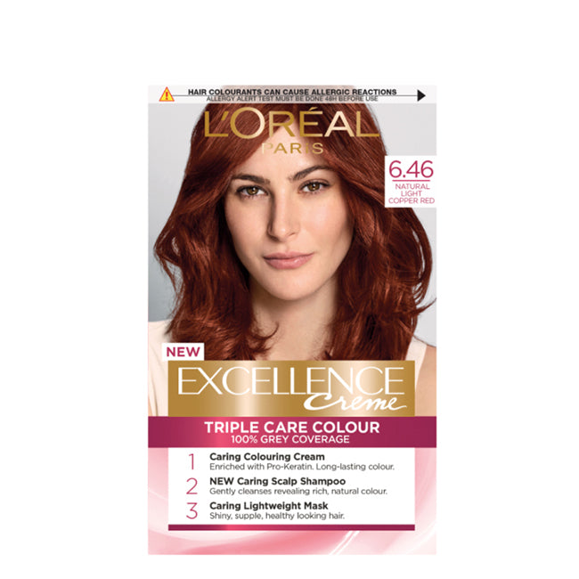 L'Oréal Paris Excellence Creme Coloração 6.46 Loiro Escuro Acobreado