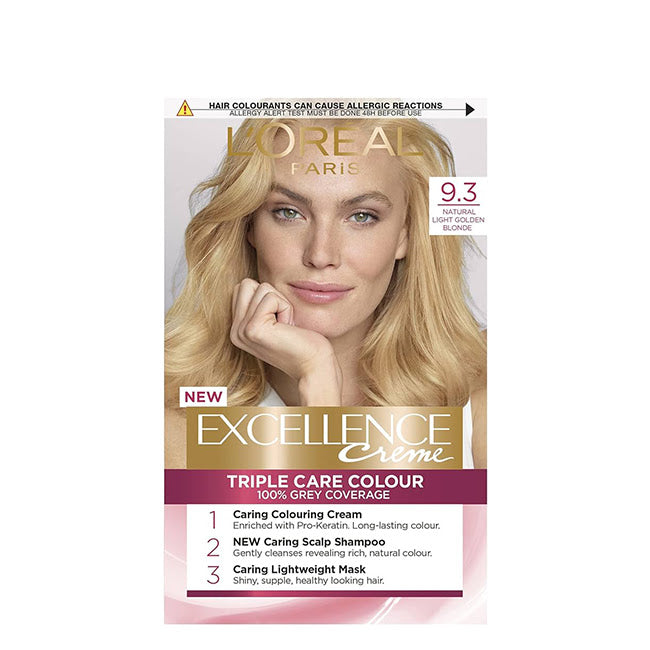 L'Oréal Paris Excellence Creme Coloração 9.3 Loiro Muito Claro Dourado