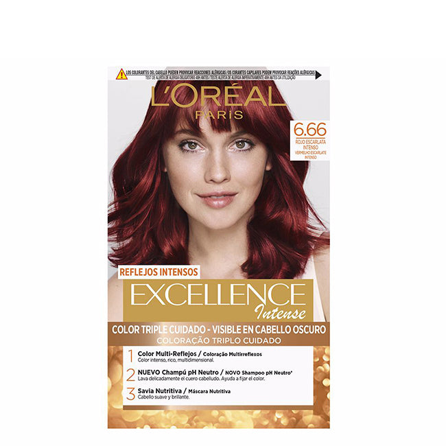 L'Oréal Paris Excellence Creme Intenso 6.66 Vermelho Escarlate Intenso