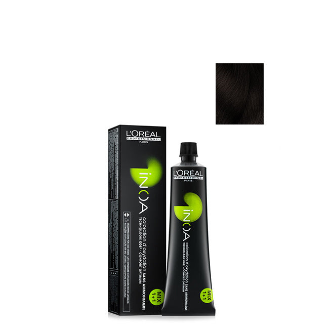 L'Oréal Professionnel INOA Coloração Permanente Sem Amoníaco Cor 4.15 60g