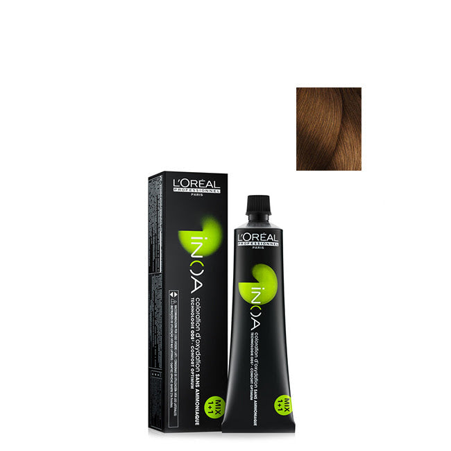 L'Oréal Professionnel INOA Coloração Permanente Sem Amoníaco Cor 7.34 60g
