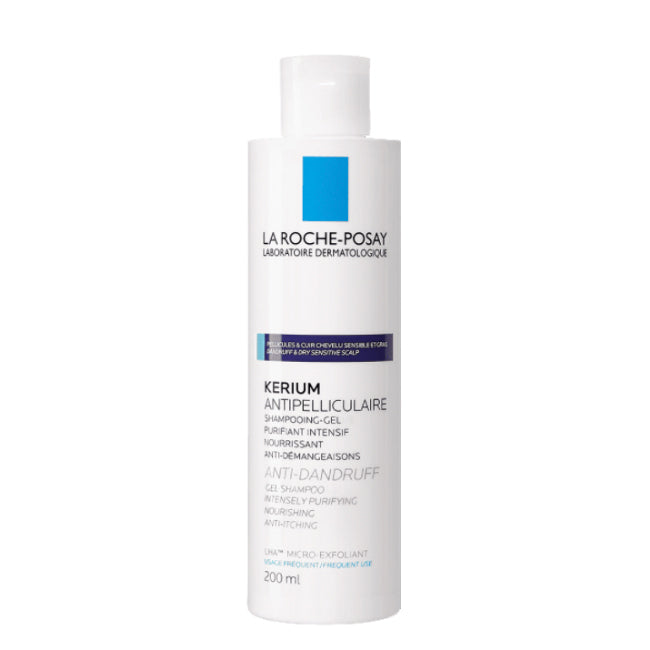 La Roche Posay Kerium Champô Anti-Caspa Couro Cabeludo Sensível e Oleoso 200ml