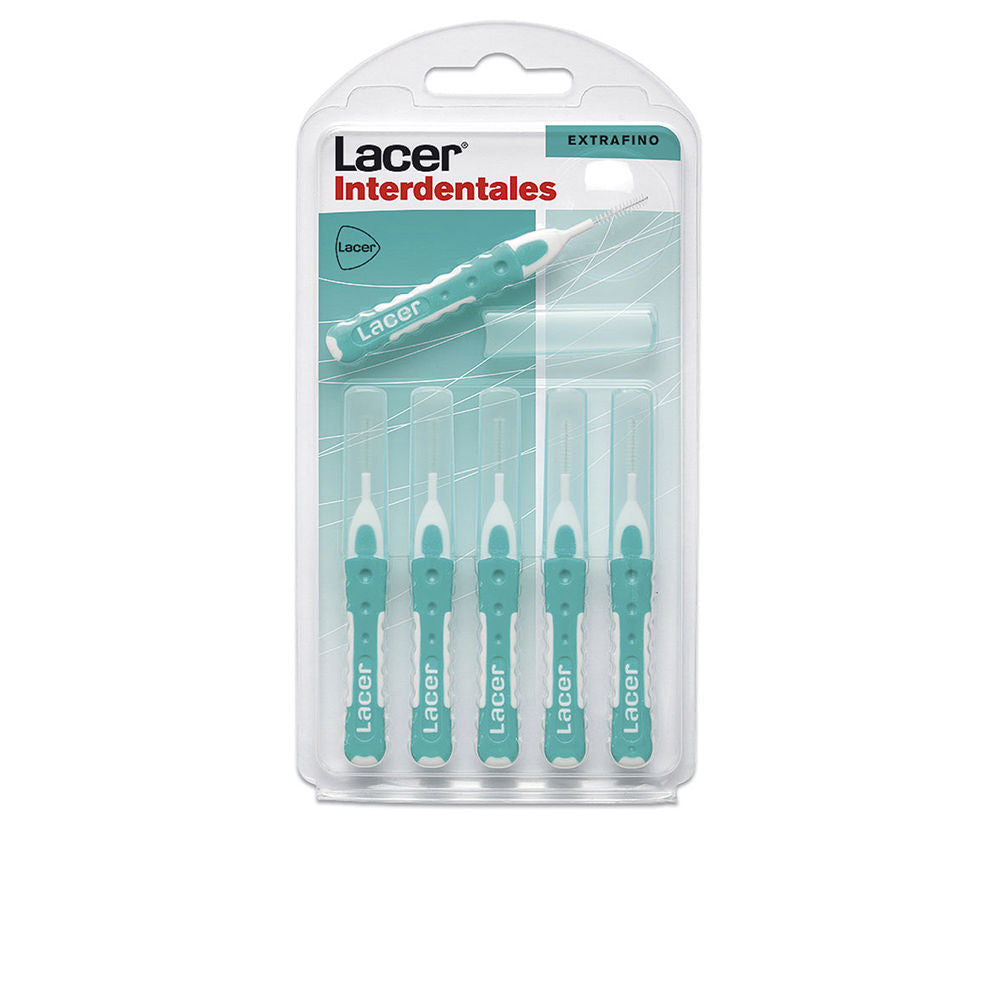 Cepillos interdentales rectos extrafinos Lacer, colores surtidos x6