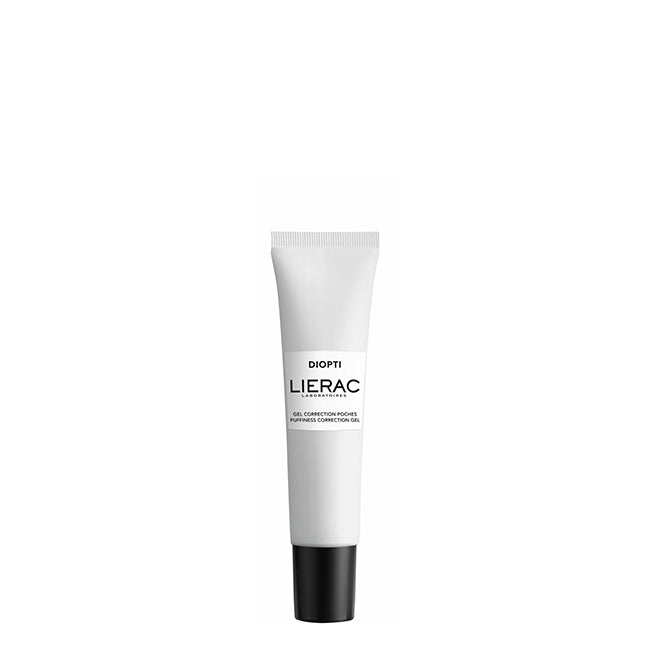 Lierac - Diopti - Gel Corrector de Bolsas 15ml - Cafeína - Ruscogenina - Hexapéptido - 95% Ingredientes Naturales - Ojos Sensibles