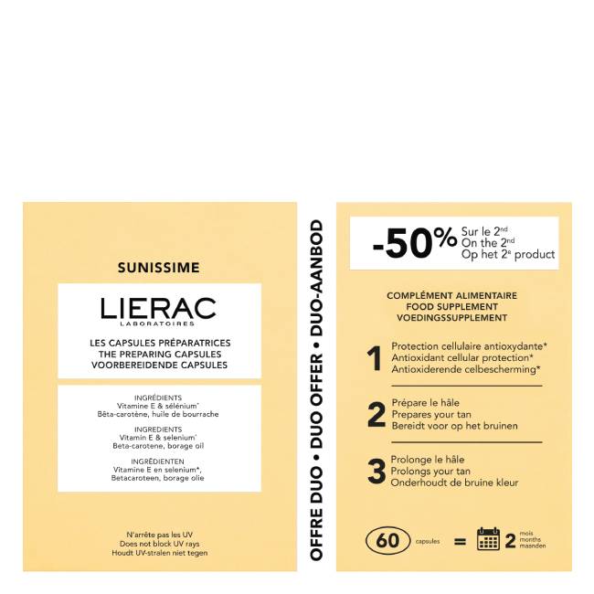 Lierac Sunissime Duo Cápsulas Preparadoras de Bronzeado 60un.