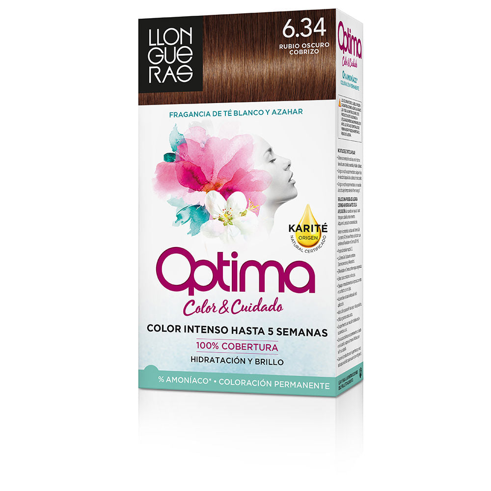 Llongueras Optima Hair Color 6.34 Golden Deep Blonde