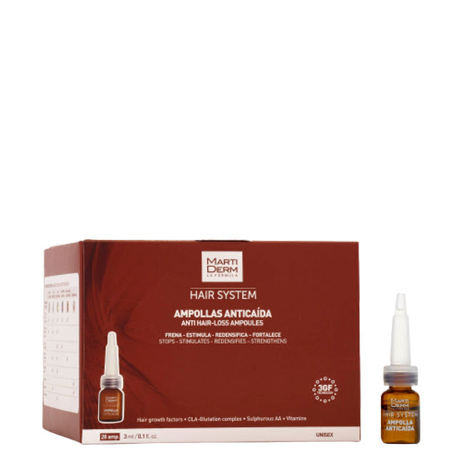 Ampollas anticaída Martiderm Hair System 28x3ml