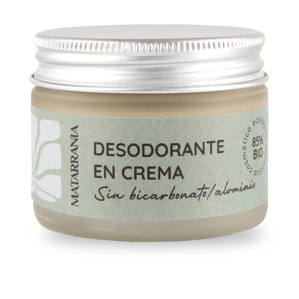 MATARRANIA Desodorante en Crema Natural Mujer/Hombre 100% BIO Certificado, Sin Aluminio ni Bicarbonato, Piel Sensible, Absorbe Humedad y Permite Transpiración, Antibacteriano y Antifúngico