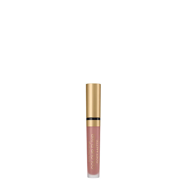 Lápiz labial líquido mate suave Color Elixir de Max Factor, color 005 Sand Cloud, 4 ml