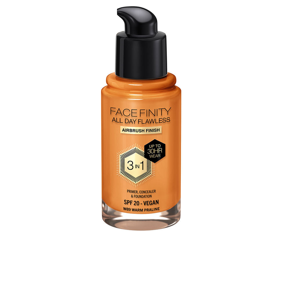 Max Factor Facefinity All Day Flawless 3 In 1 Foundation Color W89 Warm Praline 30ml