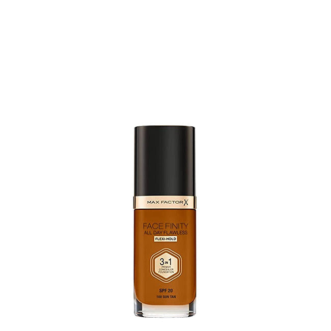 Max Factor Facefinity All Day Flawless Base 3-em-1 Cor 100 Suntan 30ml