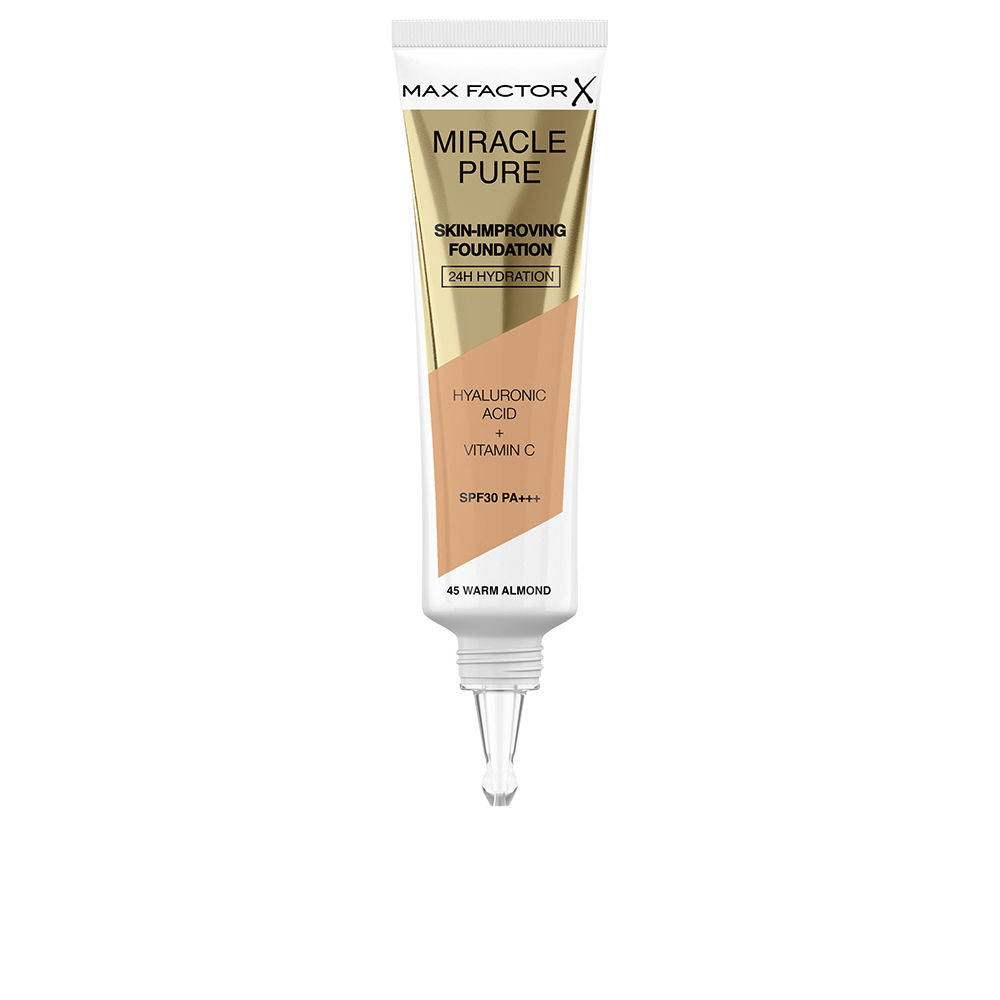 Max Factor Miracle Pure SPF30 Foundation Color 45 Warm Almond 30ml