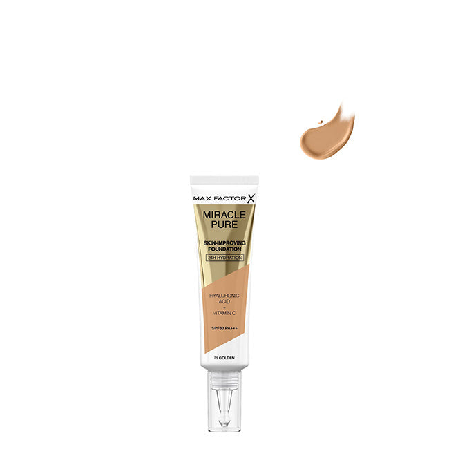 Max Factor Miracle Pure SPF30 Base Hidratante Cor 75 Golden 30ml