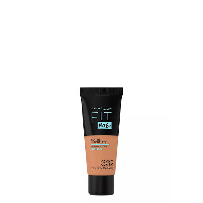 Maybelline Fit Me Matte + Poreless Base de Maquilhagem Cor 332 Golden Caramel 30ml