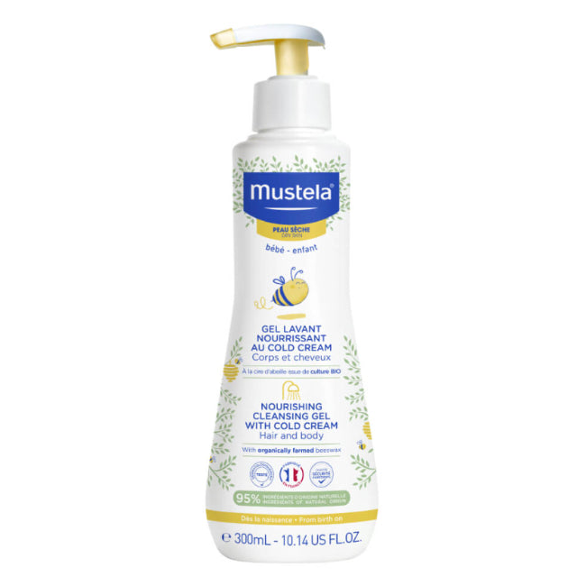 Mustela Bebé Gel Limpiador Nutri-Protector Cuerpo y Cabello con Cold Cream 300 ml