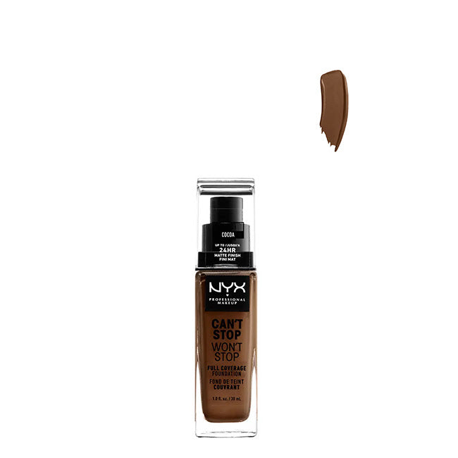 NYX Can t Stop Won t Stop Base de Elevada Cobertura Cor Cocoa 30ml