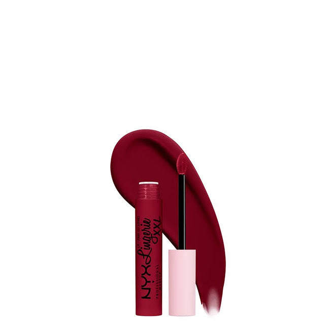 Lápiz labial líquido mate Nyx Professional Make Up Lingerie XXL tono 22 Sizzlin 4 ml