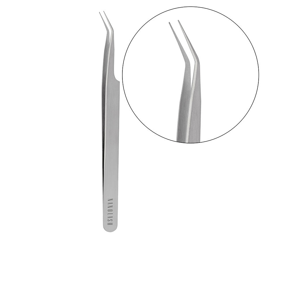 Pinzas para pestañas curvas Nanolash - pinzas para extensiones de pestañas profesionales, pinzas para pestañas postizas
