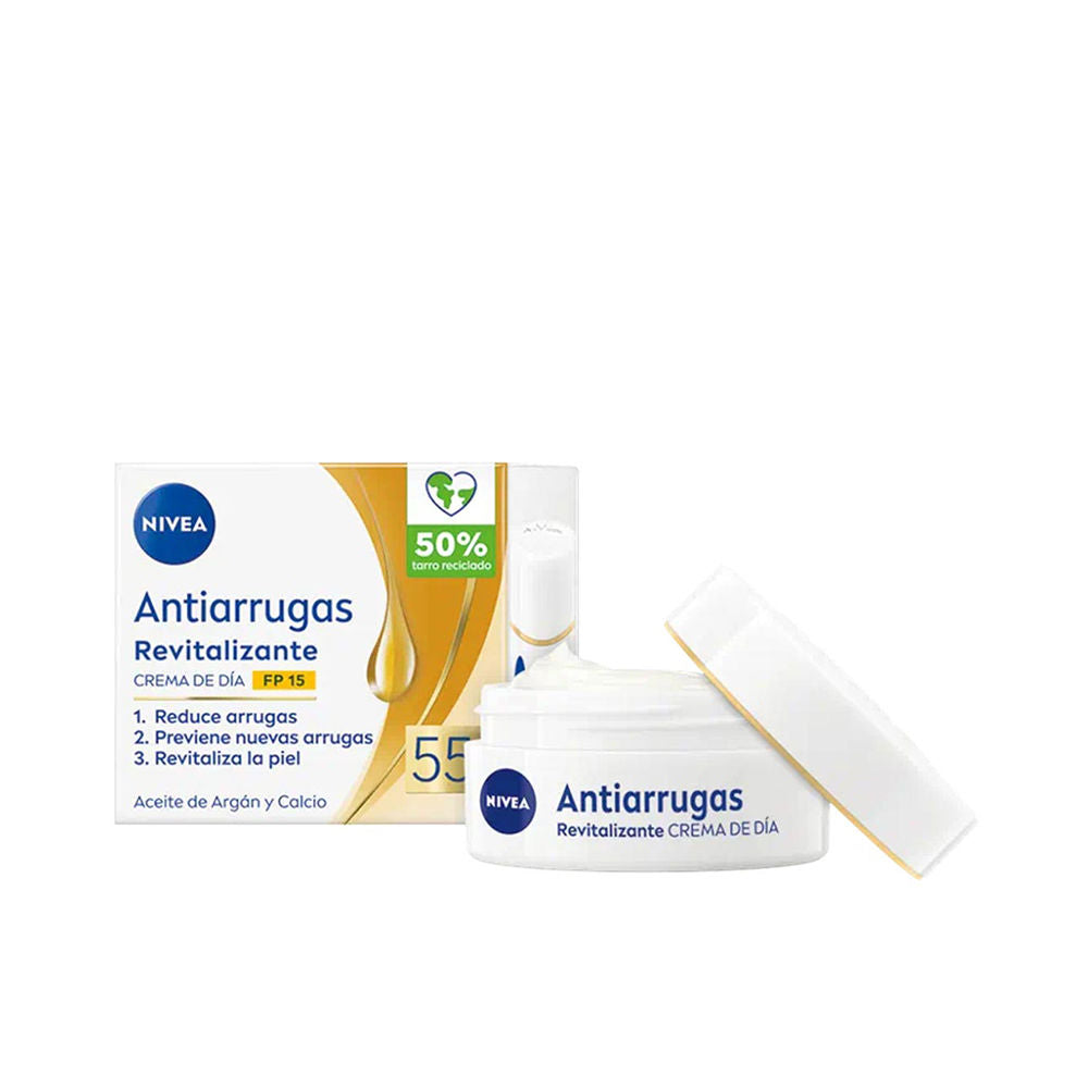 Crema de día revitalizante Nivea Antiarrugas 55+ FPS 15 50 ml