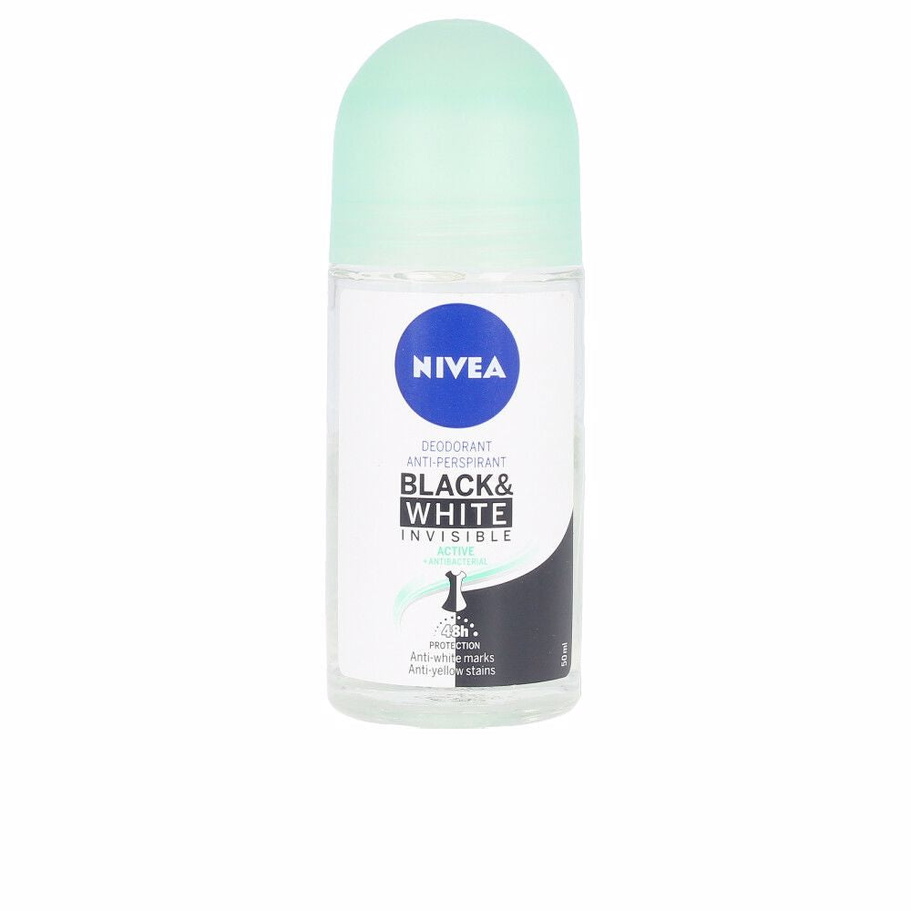 Nivea Black & White Invisible Active Roll-On Deodorant 50ml