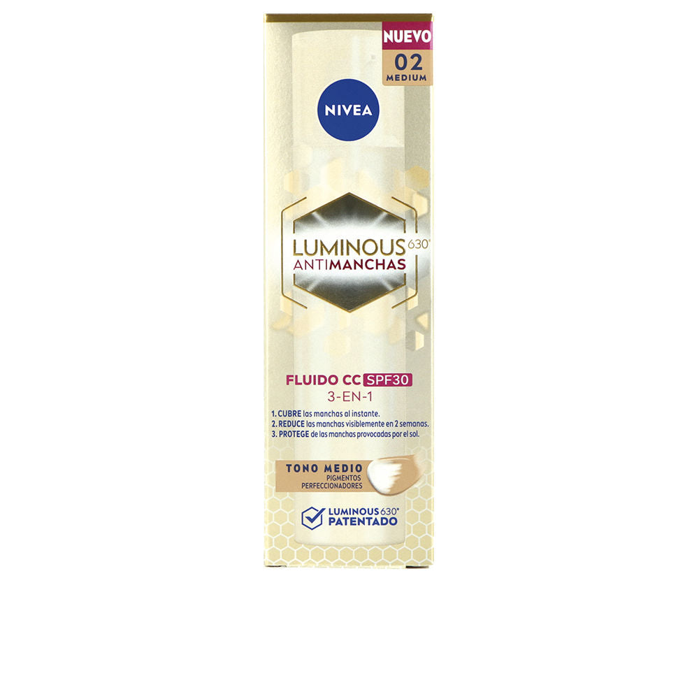 Nivea Luminous 630º Fluido CC Antimanchas FPS30 Tom Médio 40ml