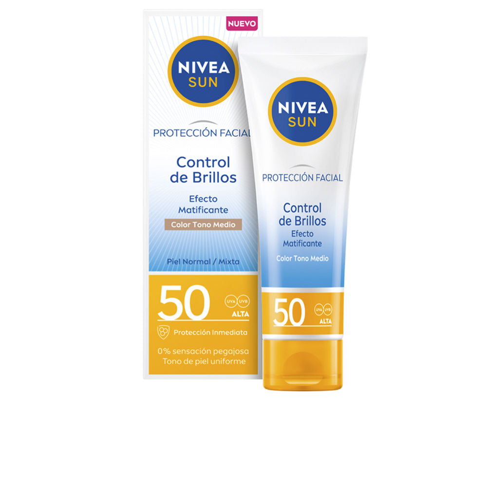 Nivea Sun Control Shine Medium Creme Facial Matificante SPF50 40ml