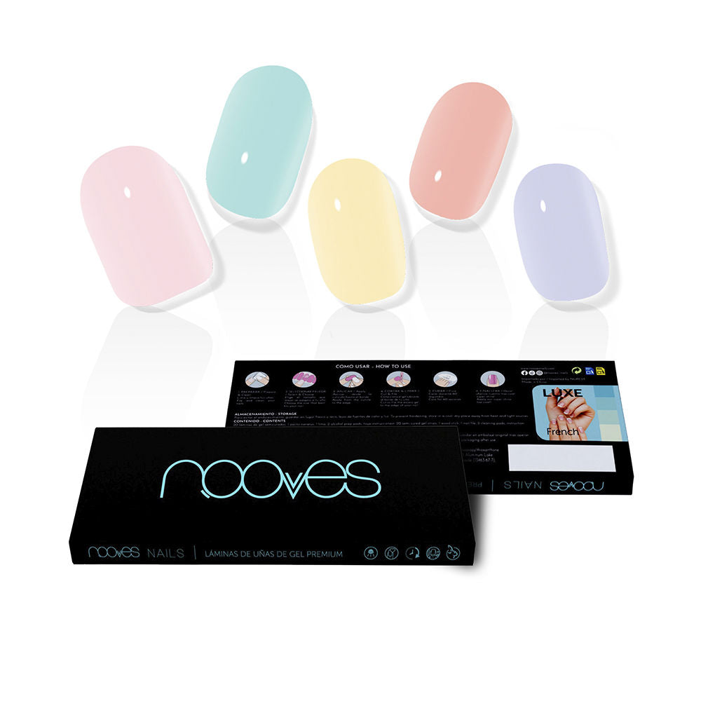 Nooves Gel Sheets Unhas Postiças Bridge Premium Luxe x20