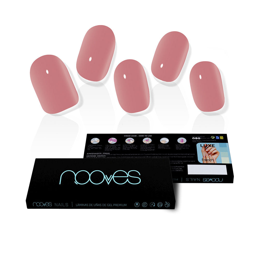 Nooves Gel Sheets Unhas Postiças Dusty Rose x20
