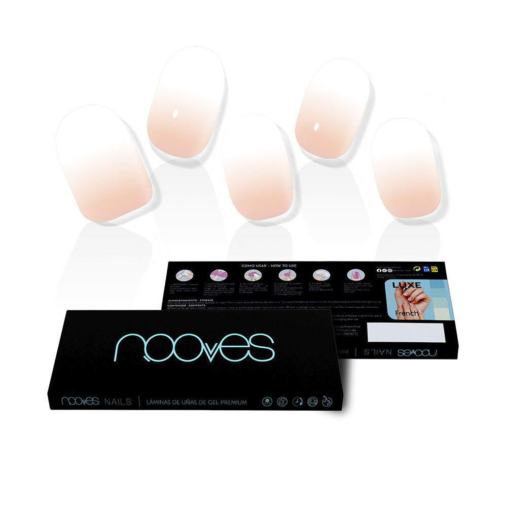 Nooves Gel Sheets Unhas Postiças Nude Baby Boomer x20