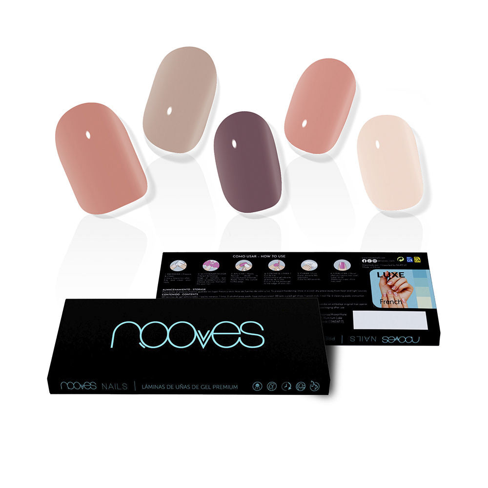 Nooves Gel Sheets Unhas Postiças Secret Earth Color x20