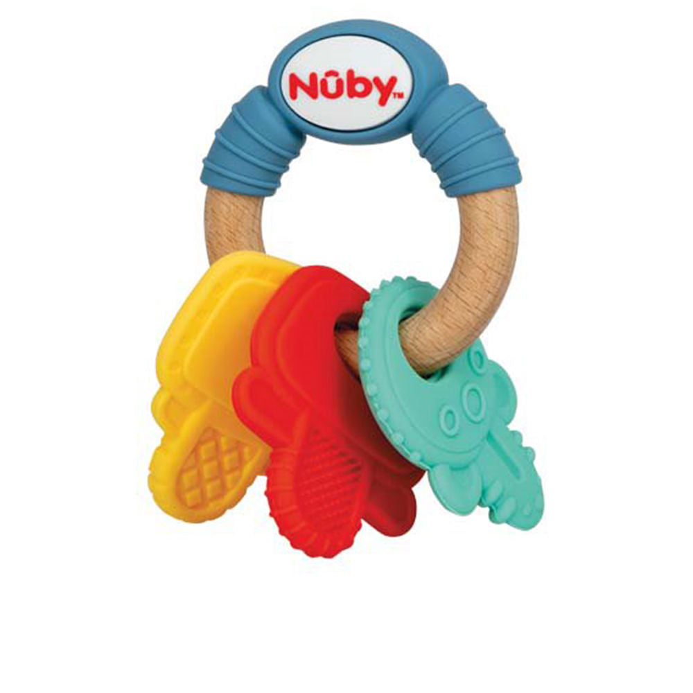Nuby Wooden Silicone Teether 3M+