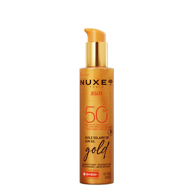 Nuxe Sun Huile Solaire o Aceite Solar Dorado SPF50 Aceite Solar 150 ml