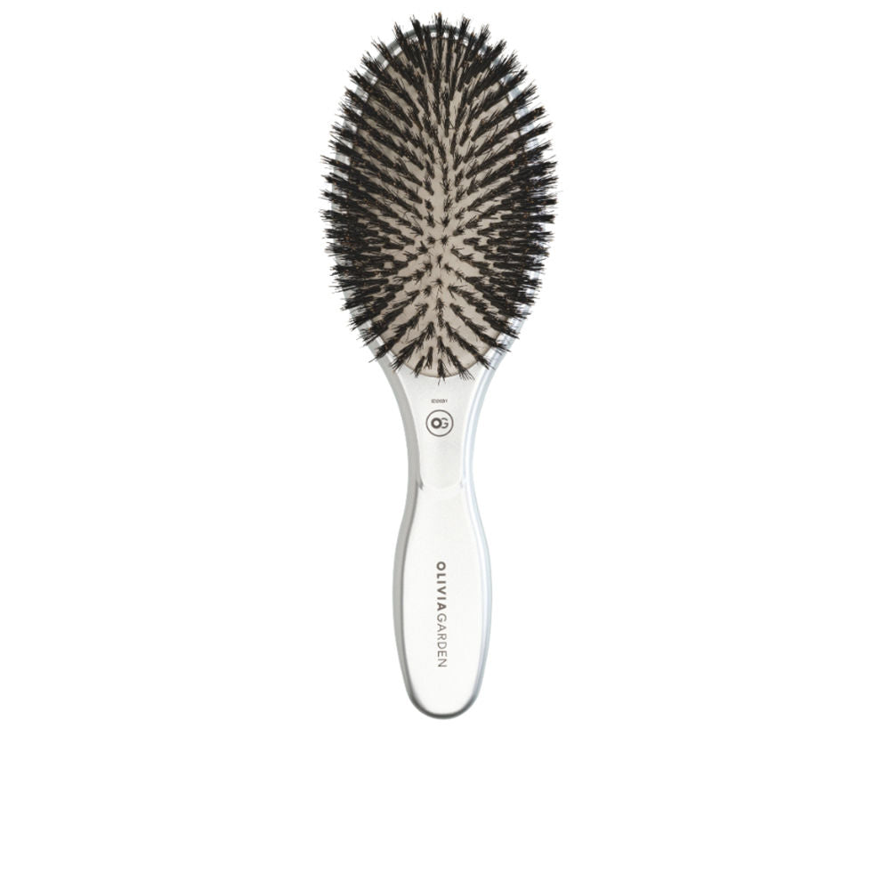 Olivia Garden Expert Care Oval Boar & Nylon Bristles Silver