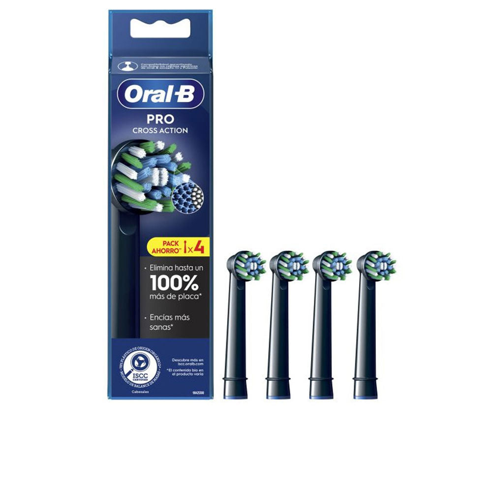 Oral B CrossAction Electric Brush Refills Color Black x4