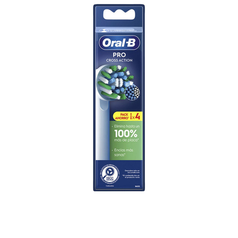 Oral B Pro CrossAction Electric Brush Refills Color White x4