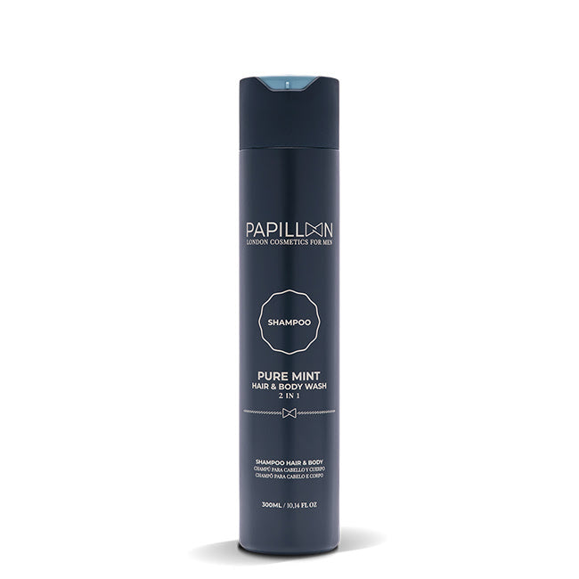 Papillon Pure Mint Shampoo Cabelo, Barba e Corpo 300ml