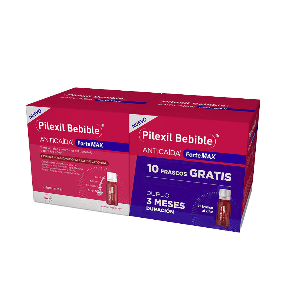 Pilexil Forte Max - Suplemento bebible anticaída (dúo, 2x45)