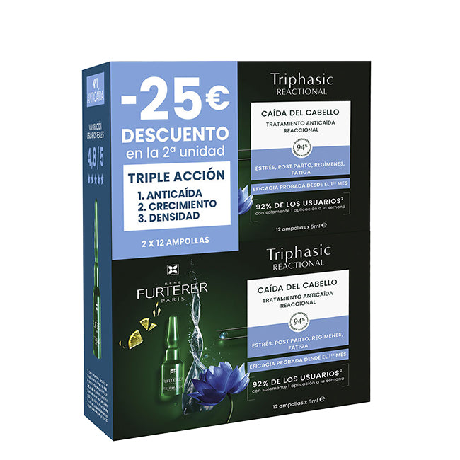Rene Furterer Triphasic Reactional Anti-Hair Loss Ritual Ampoules Duo 24x5ml