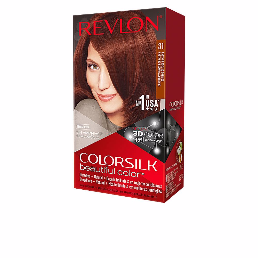 Tinte permanente para el cabello Revlon ColorSilk 31 Castaño cobrizo oscuro