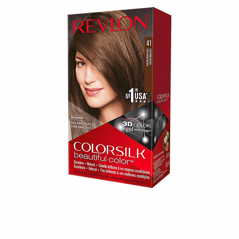 Tinte permanente para el cabello Revlon ColorSilk 41 castaño medio