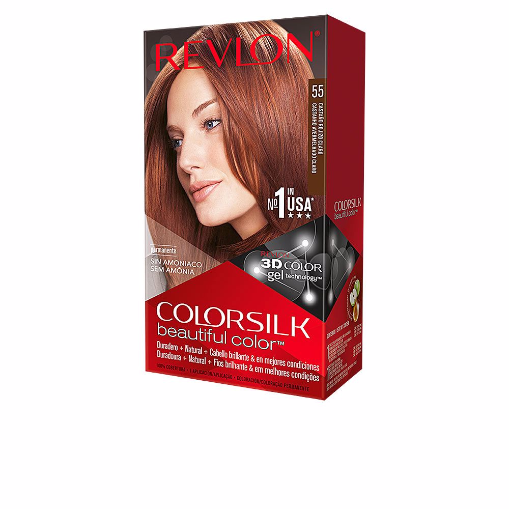 Tinte permanente para el cabello Revlon ColorSilk 55 castaño claro