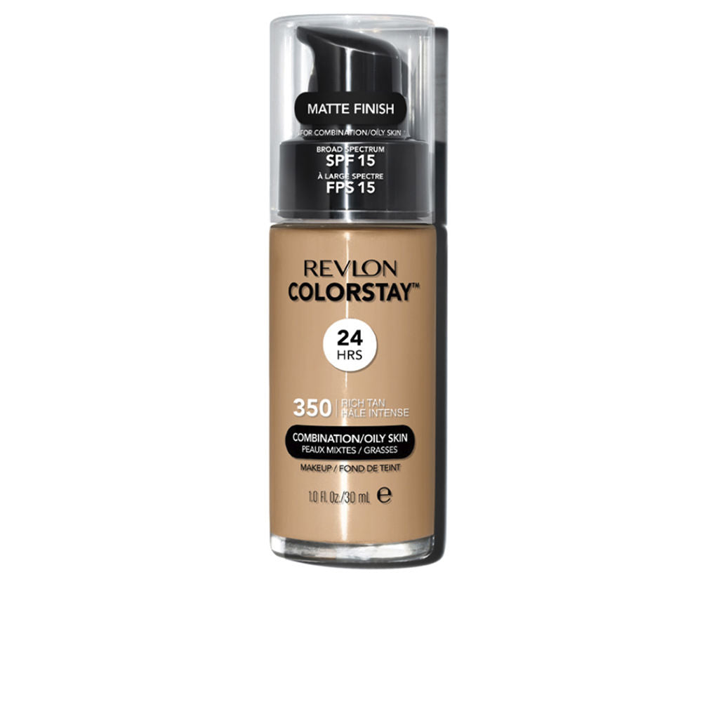 Base de maquillaje Revlon Colorstay para piel mixta/grasa, color 350 Rich Tan, 30 ml